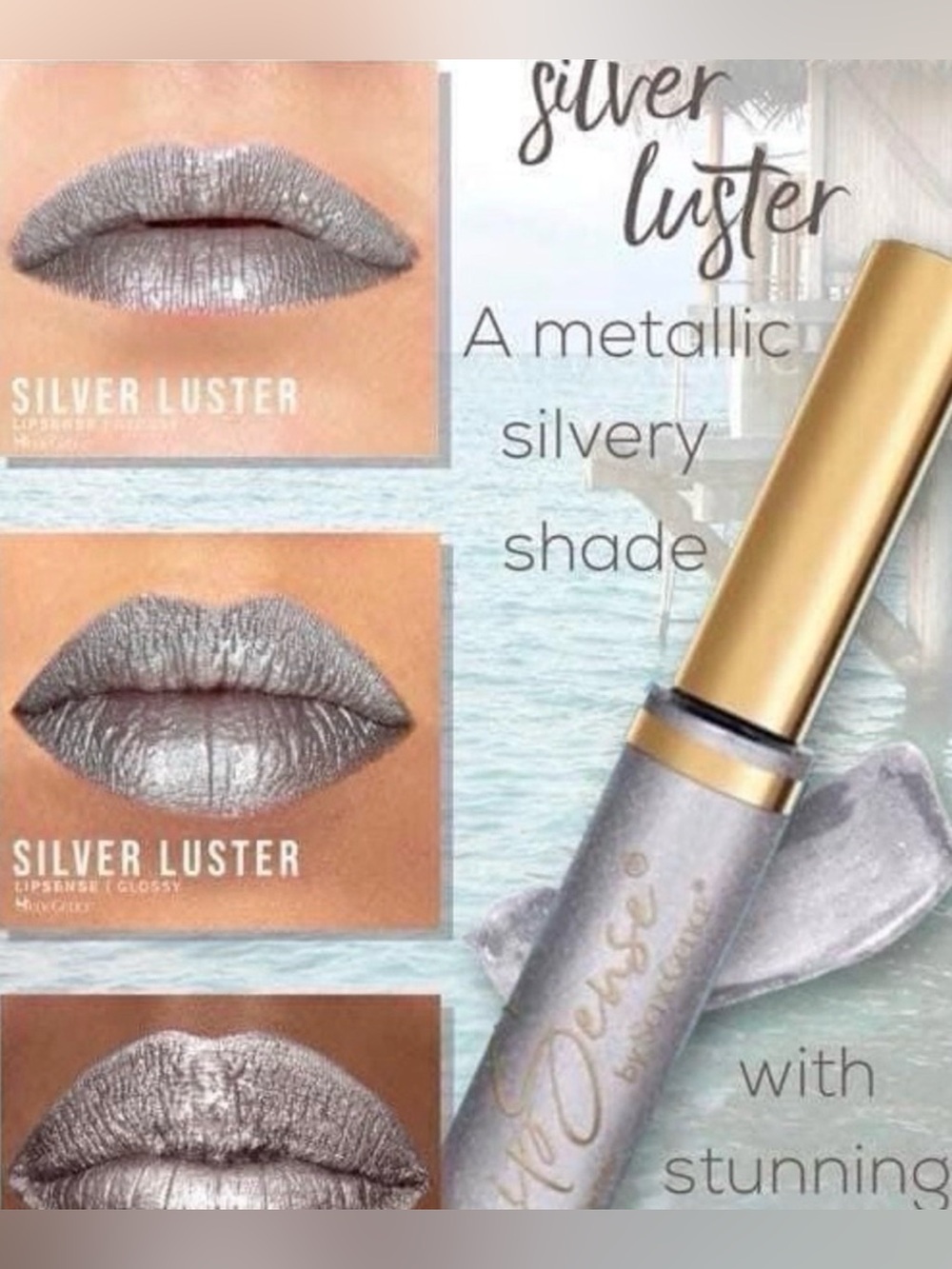 LipSense by SeneGence.  Silver Luster , NWT